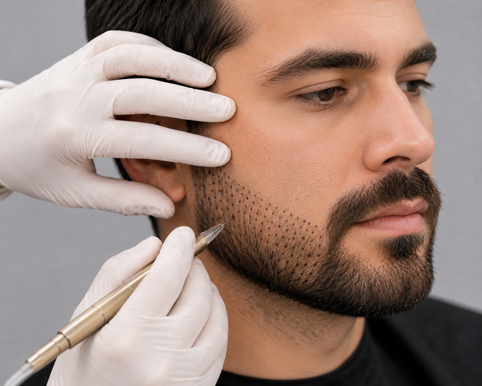 Surgeon performing Beard Transplant